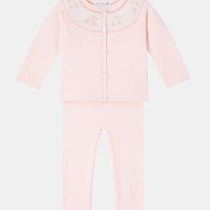 Bonpoint Light Pink Cashmere Wool Set